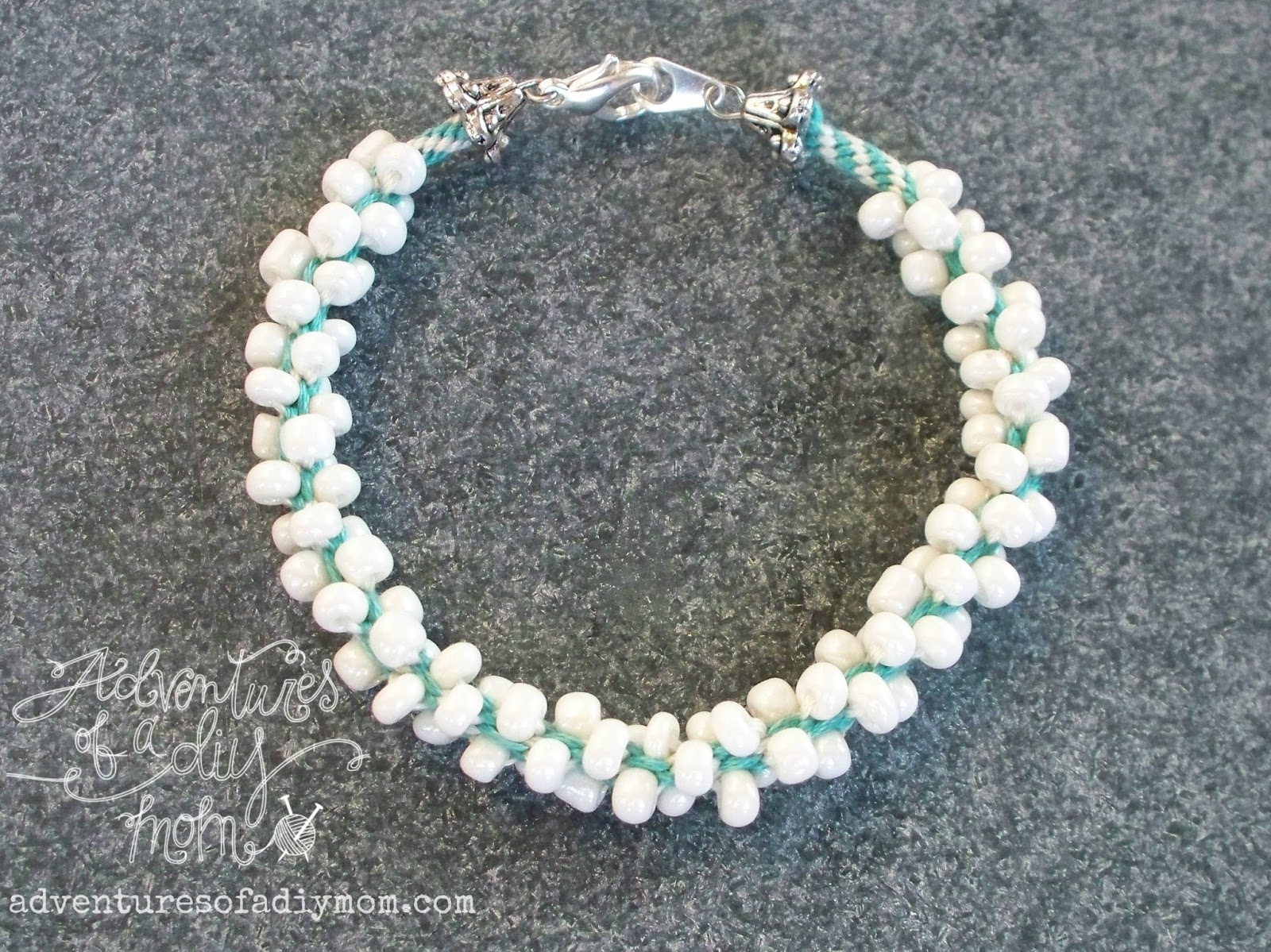 Embroidery floss bracelets with beads on sale